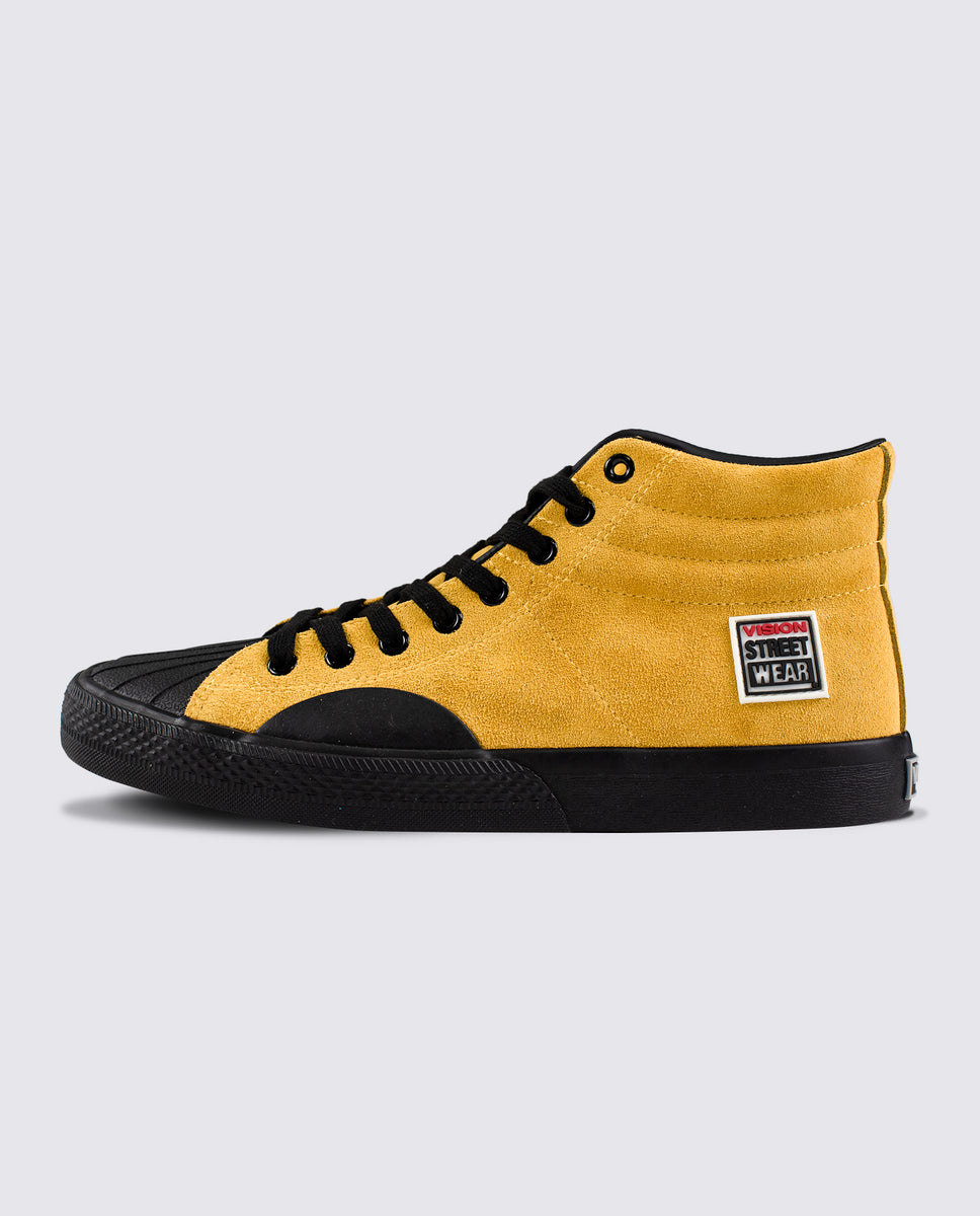 Leather Suede High Top Sneakers Mustard VISION STREET WEAR™️ CANADA
