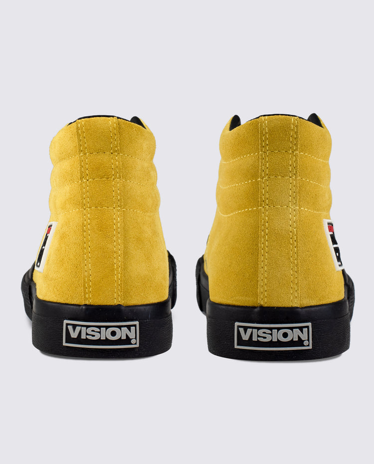 Leather Suede High Top Sneakers Mustard VISION STREET WEAR™️ CANADA